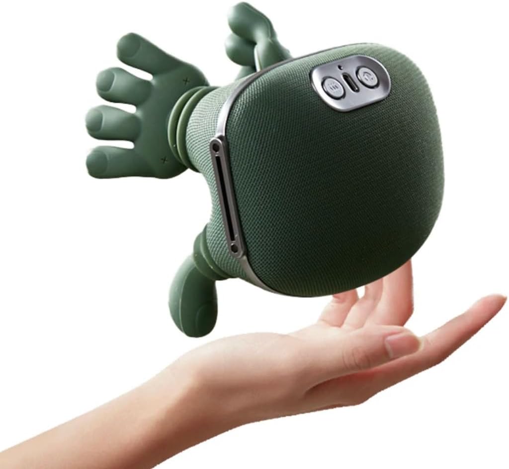 Kalmora - Bionic Heated Massager, Portable Shiatsu Neck and Back Massager, Electric Deep Tissue 4D Kneading Massage, Simulated Human Hand Design for Pain Relief and Muscle Relax (Green)