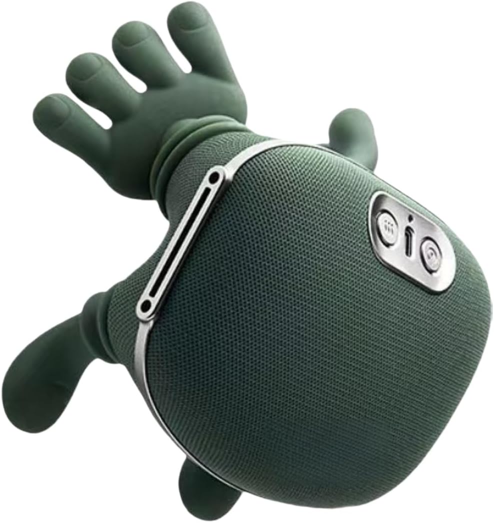 Kalmora - Bionic Heated Massager, Portable Shiatsu Neck and Back Massager, Electric Deep Tissue 4D Kneading Massage, Simulated Human Hand Design for Pain Relief and Muscle Relax (Green)