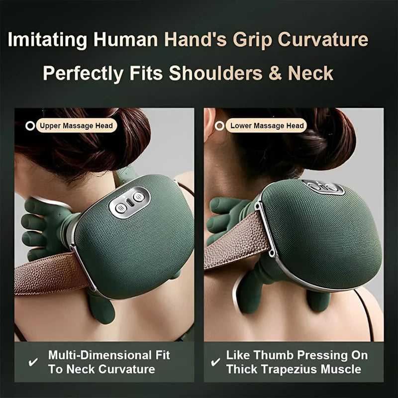 Kalmora™ Neck & Shoulder Massager | 3-Level Cervical Relief